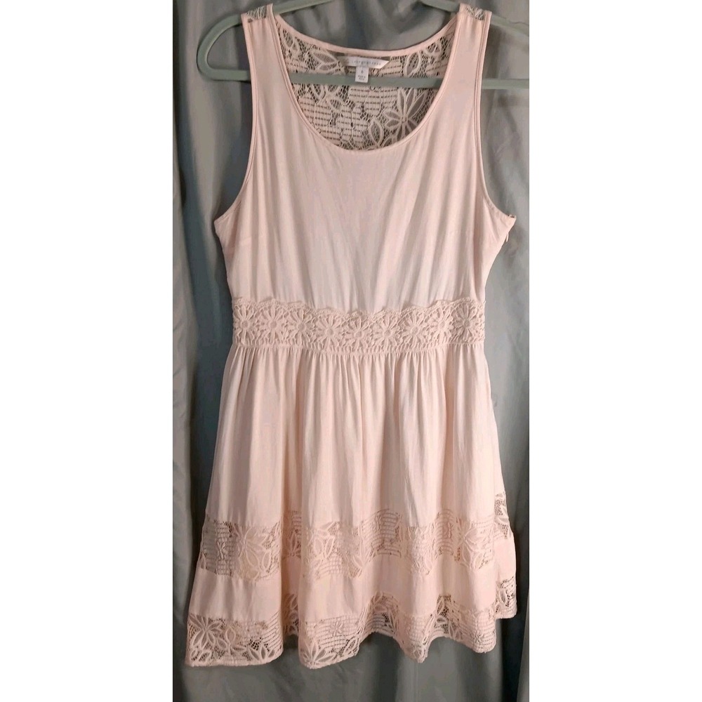 Lauren Conrad Dress Sz 8 Cream Ivory Sleeveless Lace Fairy Romantic Embroidered
